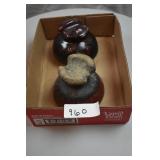 Vintage Brown Ceramic Insulators