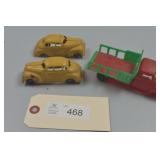 Vintage Marx 'Yellow Cabs' and Plastic Truck
