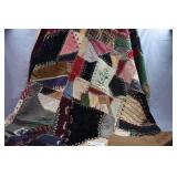 Antique Crazy Quilt, patchwork style 72' x 64'