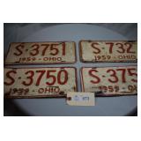 1959 Ohio License Plates