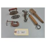 Vintage Sad Iron, Salesman sample Beater Ice Pick