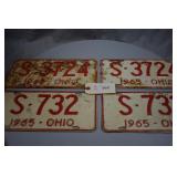 1965 Ohio License Plates