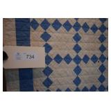 Antique Irish Chain Quilt 41' x 41' Wall Hanger