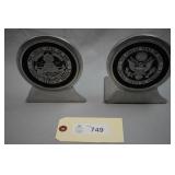 Pewter Presidential Seal Book Ends