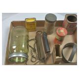Vintage Spice Tins, Scales and Biscuit/Cooker Cutt