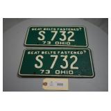 1973 Ohio License Plates