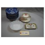 Misc. China, Milk Glass and Blue / White Pieces