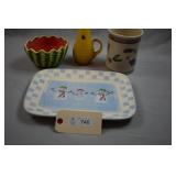 Hartstone Pottery Snow People, Woodland Pattern ja