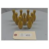 Vintage Miniature Wooden Bowling Pins