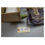 Antique Childs Rocking Cradle & Doll