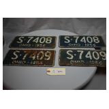 1956 Ohio License Plates