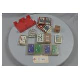 Lot of Vintage Playing Cards, Canasta rack & Trump
