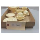 Dollhouse Miniature Plastic Teapot and Tea Set