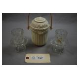 Party Lite Candle Holders & Basket Light