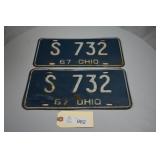 1967 Ohio License Plates