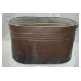 Wood Box Stenciled Red Feather Salmon Box