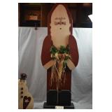 Tall Wooden Christmas Santas