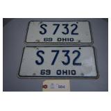 1969 Ohio License Plates