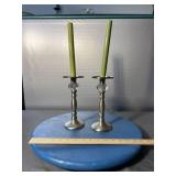 Metal & Glass Candlestick Holders & Ceramic Vase