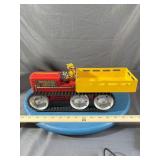 Vintage Giant Reversing Wind up Tractor Truck w/Or