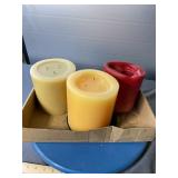 3 Three Wick Candles  6"H