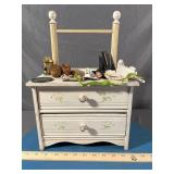 Vintage Doll Dresser w/Accessories,Clothes, Shoes