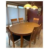 Oak Table w 6 Chairs "Canadel Furniture" w Prote