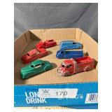 6 Metal Vintage Toy Cars and Trucks