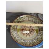 Turkish Topkapi Glass Bowl w Stand