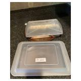 Pizza Pan  2- 9x13 Cassorole Pans one Farberware