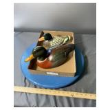 2 Wood Decoy Ducks