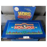 Word Sweep, Monopoly, Boggle & Yahtzee