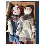 Vintage Raggedy Ann and Andy Dolls