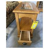 End Table w Bottom Drawer and Shelf 14"x25"x24"