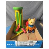 Vintage Pull Toy Made in West Germany, Wooden Mall