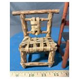 3 Wooden Hand Made Doll Chairs