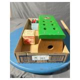 Vintage Davey Crocket Bank, Playskool Wooden Knock