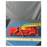 Vintage Marx Plastic Fire Truck, Metal Tootsie Fir