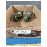 2 pcs Dinky Toys Military Ambulance