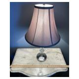 Glass and Metal Lamp 26"H