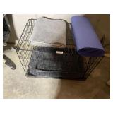 Large Dog Crate w Bed and extra Pads 36"x22"x24"