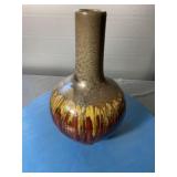 Pottery 12"H & Cracked Glass Candle