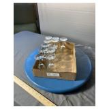 6 Cordial Glasses & 4 Wine Glasses