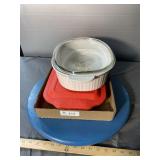 9x13 Glass Casserole Pyrex w Lid & 4L Corning Ware