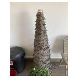 Grapevine Tree w Lights & Small Plastic Bush on Me
