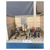 Vintage Miniature Room Box w/Doll House Furniture