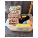 Vintage Craft Kit Lot Yarn Plastic Canvas Dimensio