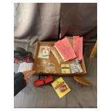 Vintage Dollhouse Miniatures Lot With Shingles Fur