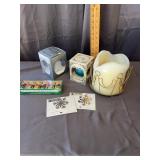 Assorted Home Decor Lot Candle Ornaments And Tooth