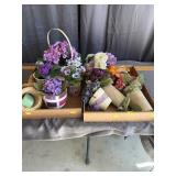 Assorted Artificial Flower Arrangements and Decora